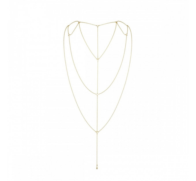 Цепочка для спины Bijoux Indiscrets Magnifique Back and Cleavage Chain -Silver, украшение для тела