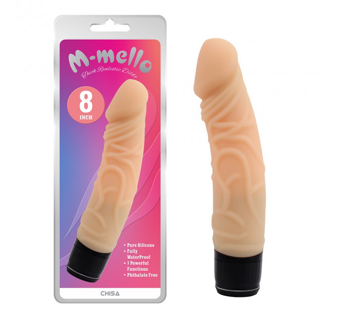 Вибратор силиконовый на батарейках Chisa M-Mello, телесный