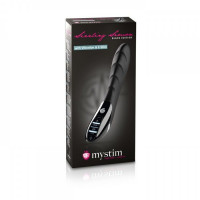 Вібратор ребристий Mystim Sizzling Simon з електростимуляцією, чорний