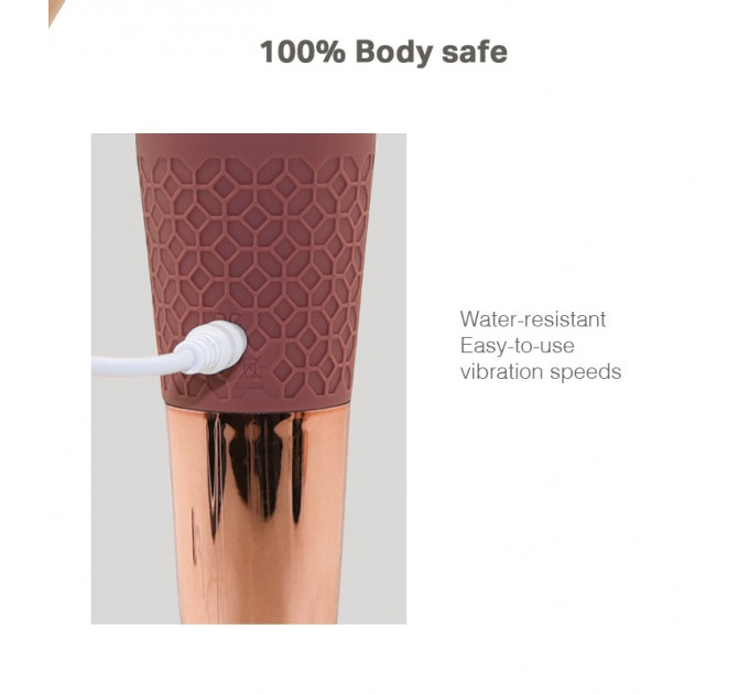 Вибратор-микрофон Sweet Em Velvet Lurer, 28 режимов вибрации, розовый с золотом