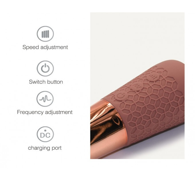 Вибратор-микрофон Sweet Em Velvet Lurer, 28 режимов вибрации, розовый с золотом