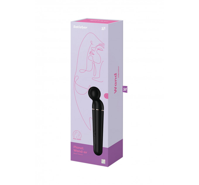 Вибратор-микрофон универсальный Satisfyer Planet Wand-er для стимуляции всего тела, черный