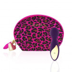 Вибратор мини-микрофон Rianne S Essentials Lovely Leopard Mini Wand в сумочке, фиолетовый