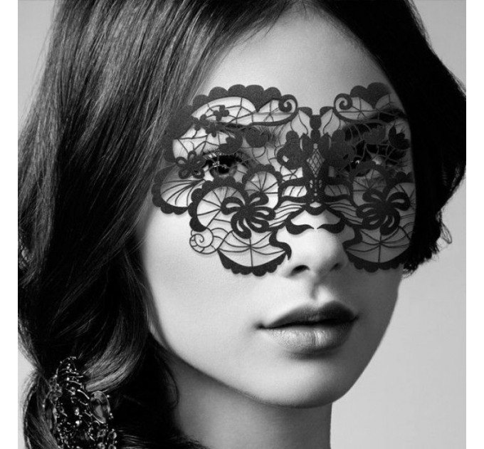 Вінілова маска Anna від Bijoux Indiscrets, чорна