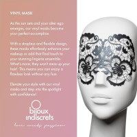 Вінілова маска Anna від Bijoux Indiscrets, чорна