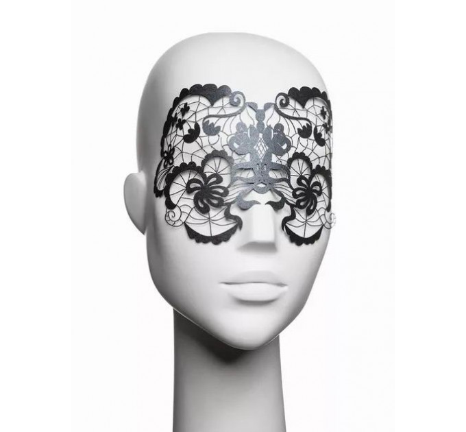 Вінілова маска Anna від Bijoux Indiscrets, чорна