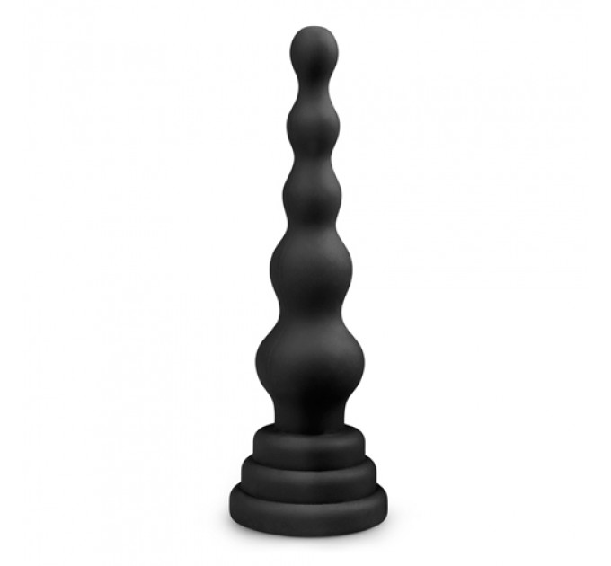 Анальная елка силикон Easy Toys Beaded Cone черная, 16.5 см