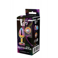 Dt21782 Райдужна анальна пробка GLEAMING LOVE MULTICOLOUR PLUG MEDIUM