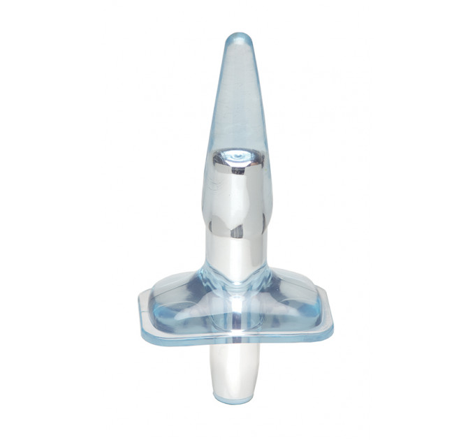 Плаг з вібрацією MENZSTUFF PURRFECT PLUG, CLEAR BLUE