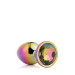 Dt21782 Райдужна анальна пробка GLEAMING LOVE MULTICOLOUR PLUG MEDIUM