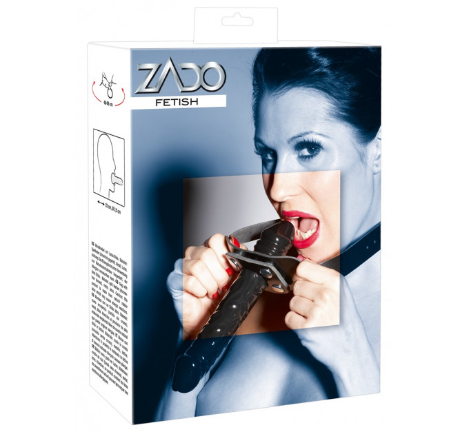 Кляп-фаллоимитатор двусторонний Zado FETISH, черный