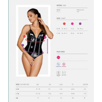 Боді спандекс Obsessive Stromea crotchless teddy S / M