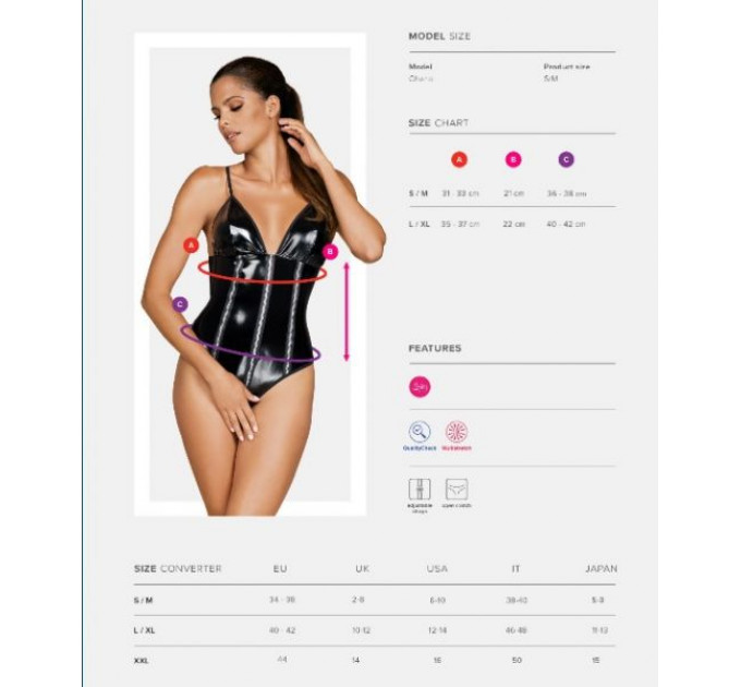 Боди спандекс Obsessive Stromea crotchless teddy S/M