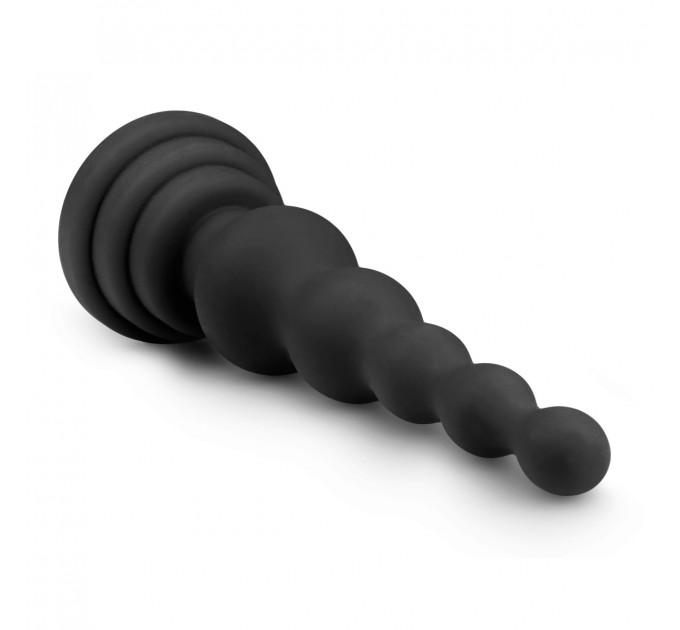 Анальная елка силикон Easy Toys Beaded Cone черная, 16.5 см