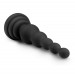 Анальная елка силикон Easy Toys Beaded Cone черная, 16.5 см