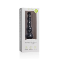 Анальна ялинка силікон Easy Toys Beaded Cone чорна, 16.5 см