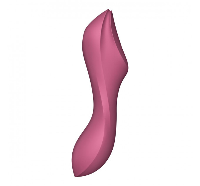 Двойной вибратор с вакуумной стимуляцией Satisfyer Curvy Trinity 3, розовый