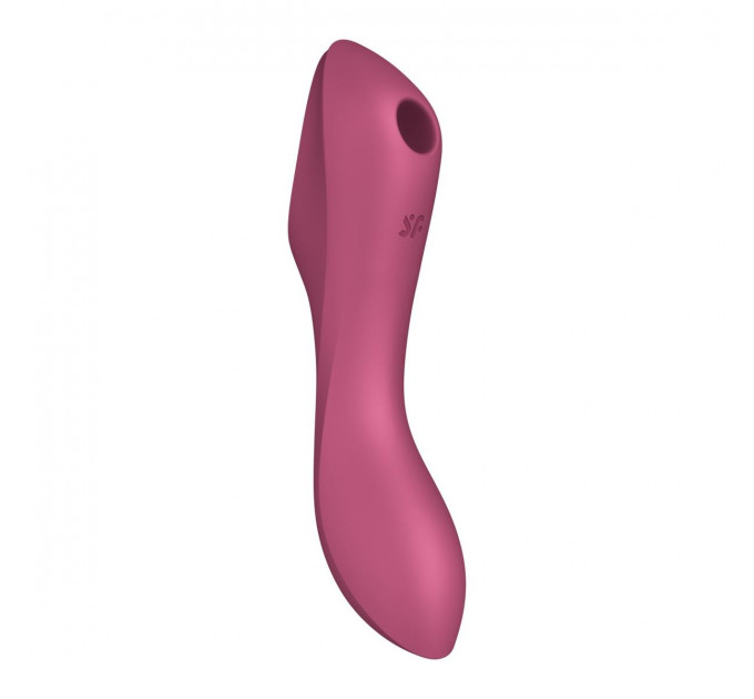 Двойной вибратор с вакуумной стимуляцией Satisfyer Curvy Trinity 3, розовый