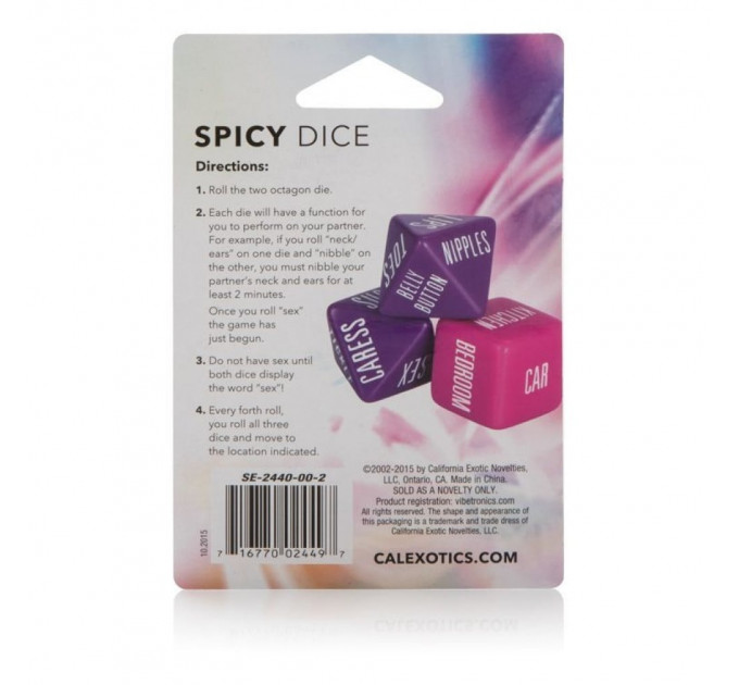 Еротична гра для пари California Exotic, 3 кубики