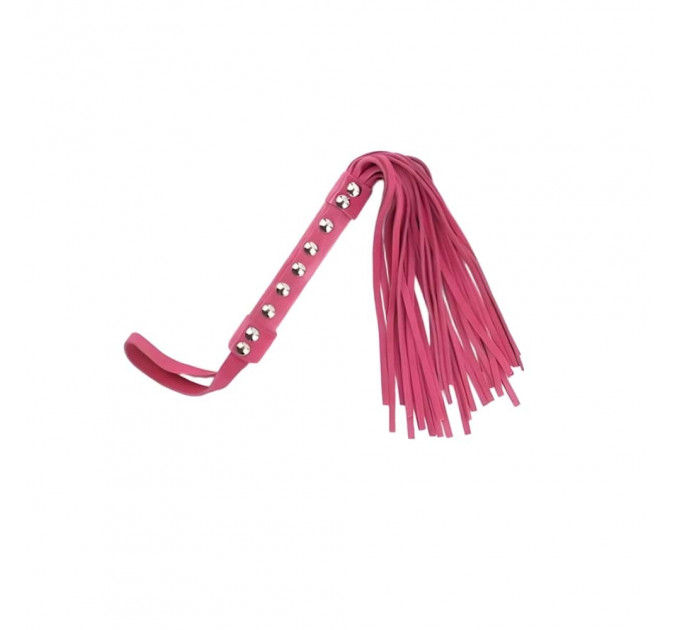 Флоггер DS Fetish Leather flogger pink suede leather