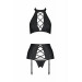 Комплект белья с поясом для чулок NANCY SET black S/M - Passion
