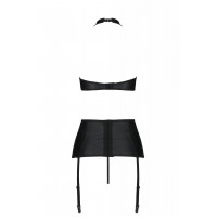 Комплект білизни з поясом для панчіх NANCY SET black S/M - Passion