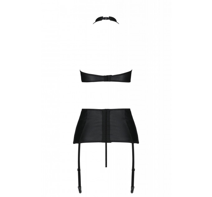 Комплект белья с поясом для чулок NANCY SET black S/M - Passion