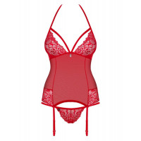 Комплект Obsessive 838-COR-3 корсет и стринги S/M