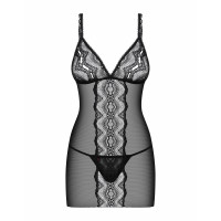 Пеньюар Obsessive Lucita та стрінги S/M