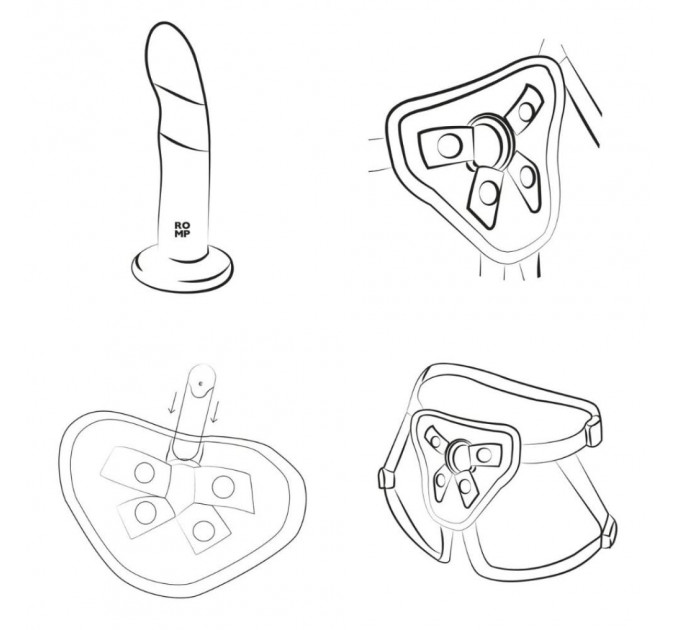 Комплект старапон+ трусики ROMP Piccolo Pegging Kit