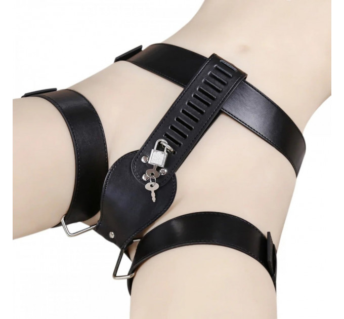 Кожаный пояс верности , черный DS Fetish