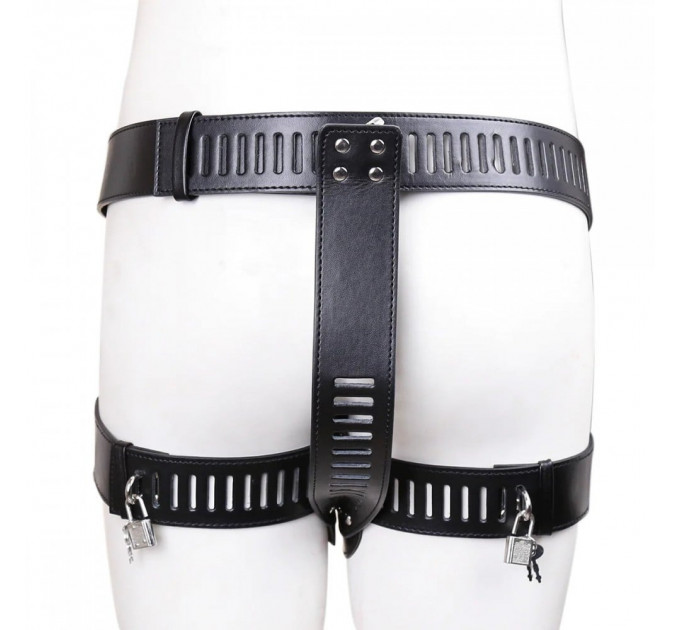 Кожаный пояс верности , черный DS Fetish