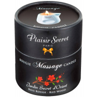 Масажна свічка Plaisirs Secrets Red Wood з ароматом Червоного дерева, 80 мл
