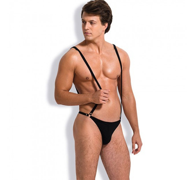 Мужские стринги Sunspice на подтяжках, черные, One Size