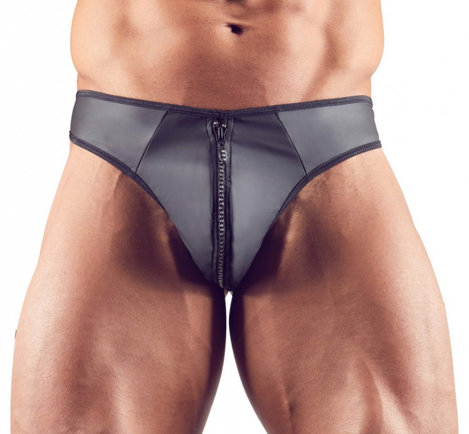 Чоловічі стрінги зі стразами по блискавці Sven Joy Ment Men's String, чорний, S