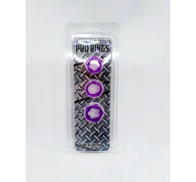 Набір ерекційних кілець Ultra Soft & Stretchy Pro Rings, PURPLE