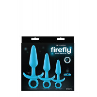 Набор светящихся анальных пробок NS Novelties FIREFLY PRINCE KIT BLUE