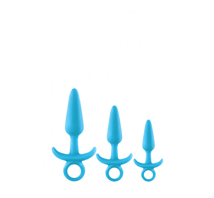 Набор светящихся анальных пробок NS Novelties FIREFLY PRINCE KIT BLUE