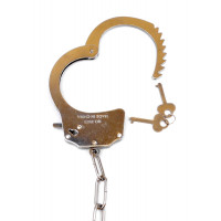 Наручники белый металл с мехом plush handcuffs