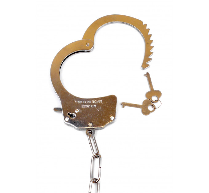 Наручники белый металл с мехом plush handcuffs