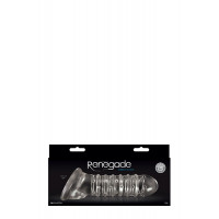 Насадка на пеніс, що подовжує RENEGADE RIBBED EXTENSION CLEAR