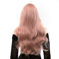 Парик длинный волнистый Fetish Hair нежно розовый, 60 см