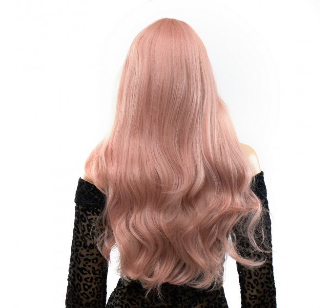 Парик длинный волнистый Fetish Hair нежно розовый, 60 см