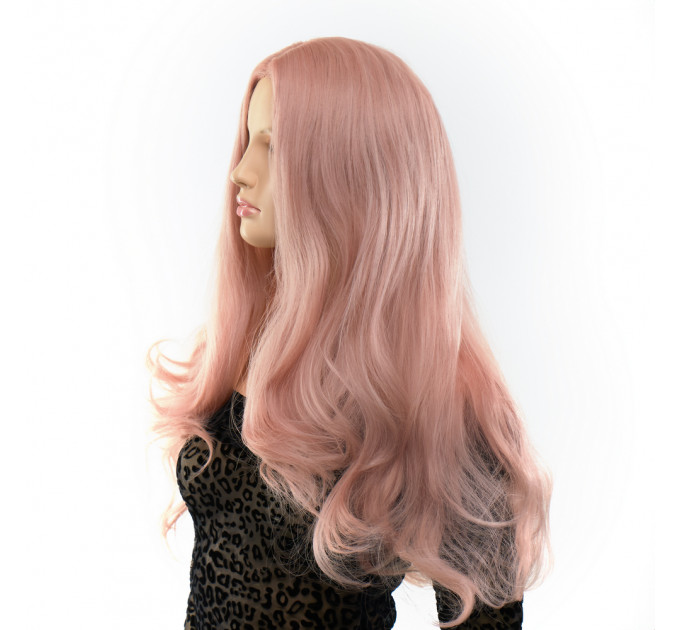 Парик длинный волнистый Fetish Hair нежно розовый, 60 см