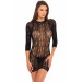 Платье Rene Rofe Lingerie, с геометрическим узором, черное, S/M