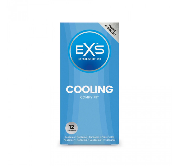 Презервативи охолоджувальні Exs Cooling Comfy Fit анатомічні (ціна за упаковку, 12 шт.)