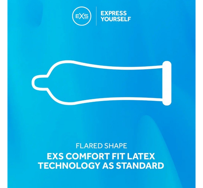 Презервативи охолоджувальні Exs Cooling Comfy Fit анатомічні (ціна за упаковку, 12 шт.)