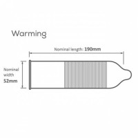 Презервативи Pasante Warming condoms, що зігрівають ,52 мм, за 6 шт.