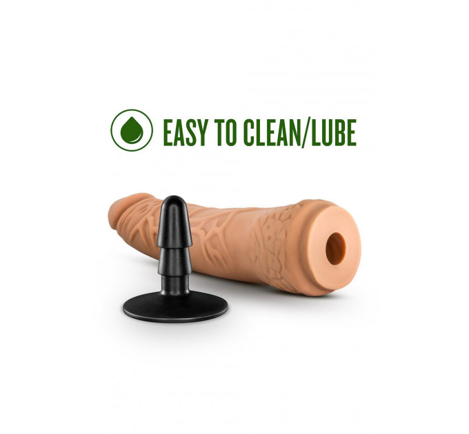 Реалистичный фаллоимитатор, LOCK ON HEXANITE DILDO WITH