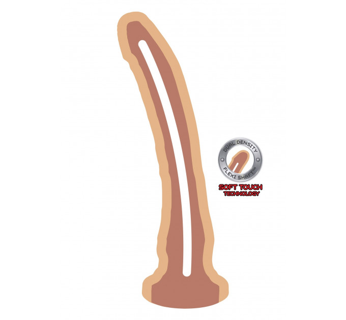 Реалистичный фаллоимитатор из киберкожи, двойной плотности ToyJoy Dual Density Dong, бежевый